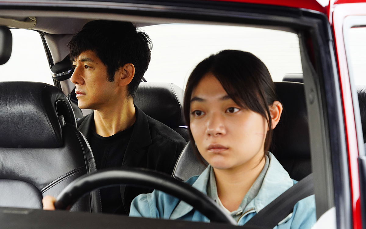 Hidetoshi Nishijima and Toko Miura in <em>Drive My Car</em> (still courtesy of Potential Films)